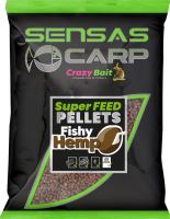 Sensas Pelety Super Feed Fishy Hemp 650 g