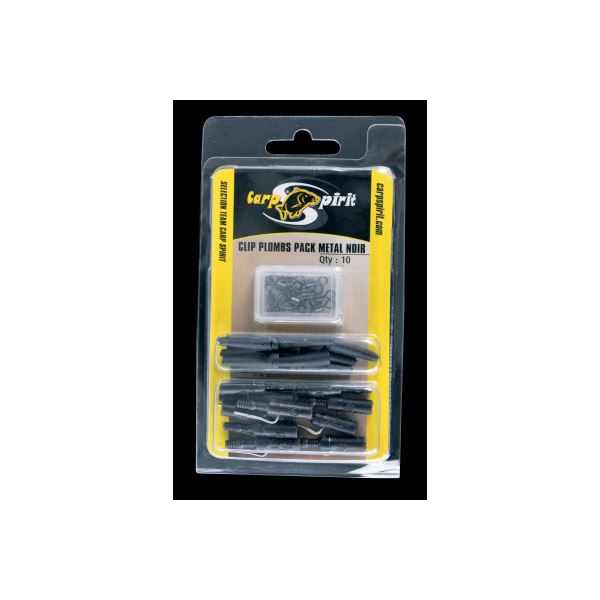 Carp Spirit Klipy Plombs Pack Metal Black 10pcs