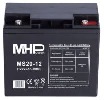 MHPower Olověný Akumulátor MS20-12 AGM 12 V 20 Ah Terminál T1 - M5 MHPower Olověný Akumulátor MS20-12 AGM 12 V 20 Ah Terminál T1 - M5