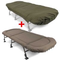 Avid Carp Lehátko Benchmark LevelTech Bed + Vyhřívaný Spacák Thermatech Heated Sleeping Bag Standard