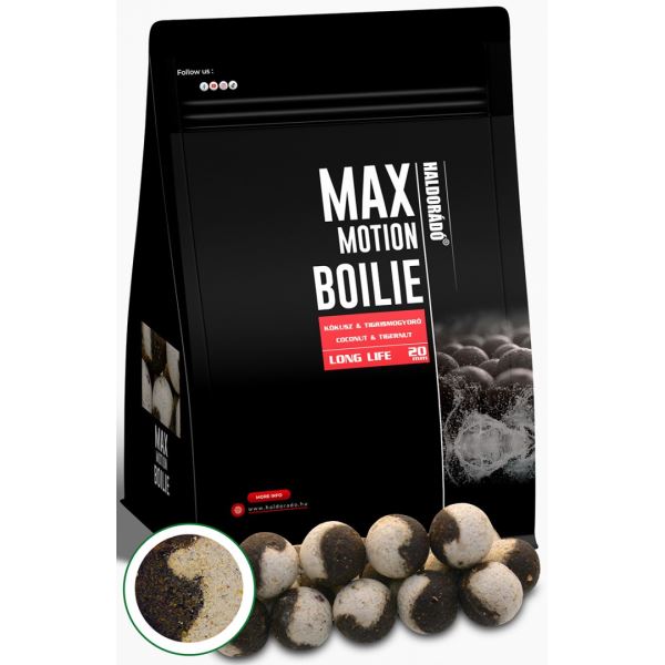 Haldorádó Boilies Max Motion Long Life Kokos Tygří Ořech