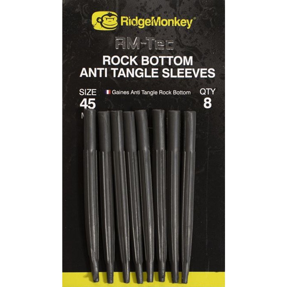 Ridgemonkey převlek rock bottom anti tangle sleeves - long 45 mm 8 ks