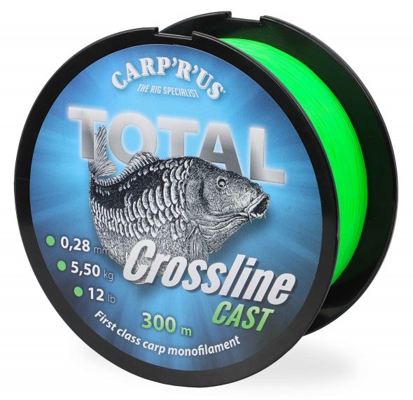 Levně Carp´r´us vlasec total crossline cast green 1200 m - průměr 0,30 mm / nosnost 6,8 kg