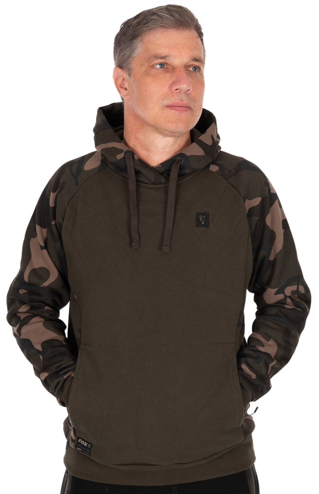 Fox mikina khaki/camo pullover premium 310 hoodie - xxxl