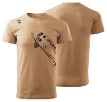 Giants Fishing Tričko Pánské Plavající Kapr Béžové - XXXL