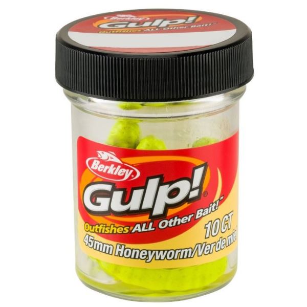 Berkley Umělé Nástrahy Gulp Honey Worm-Chartreuse 4,5 cm