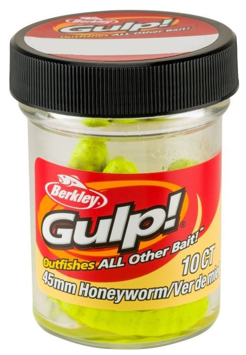 Berkley umělé nástrahy gulp honey worm-chartreuse 4,5 cm