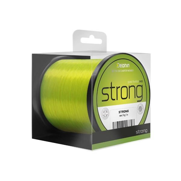 Delphin Vlasec Strong Carp Fluo Žlutá 1000 m Průměr 0,35 mm / Nosnost 22,2 lb