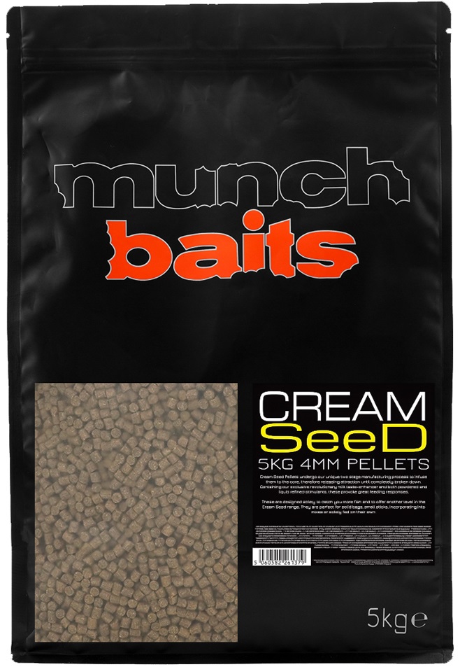 Levně Munch baits pelety cream seed pellet - 5 kg 4 mm