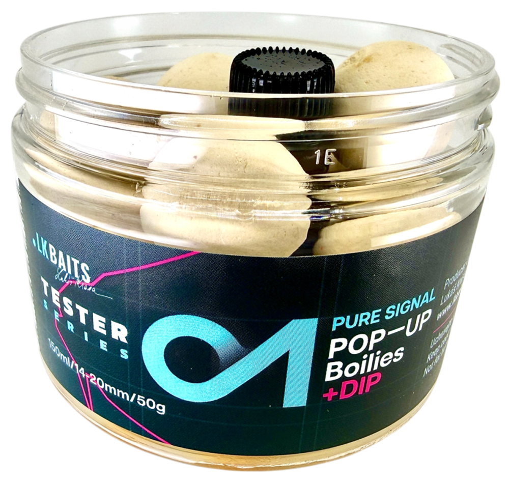 Levně Lk baits plovoucí boilies pop up tester series_01 pure signal white 14-20 mm 150 ml