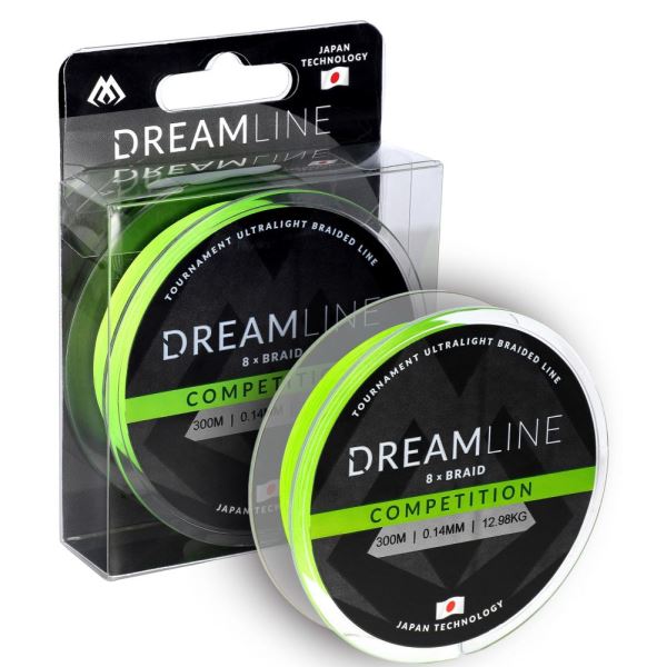 Mikado Pletená Šňůra Dream Line Competition Fluo Zelená 300 m