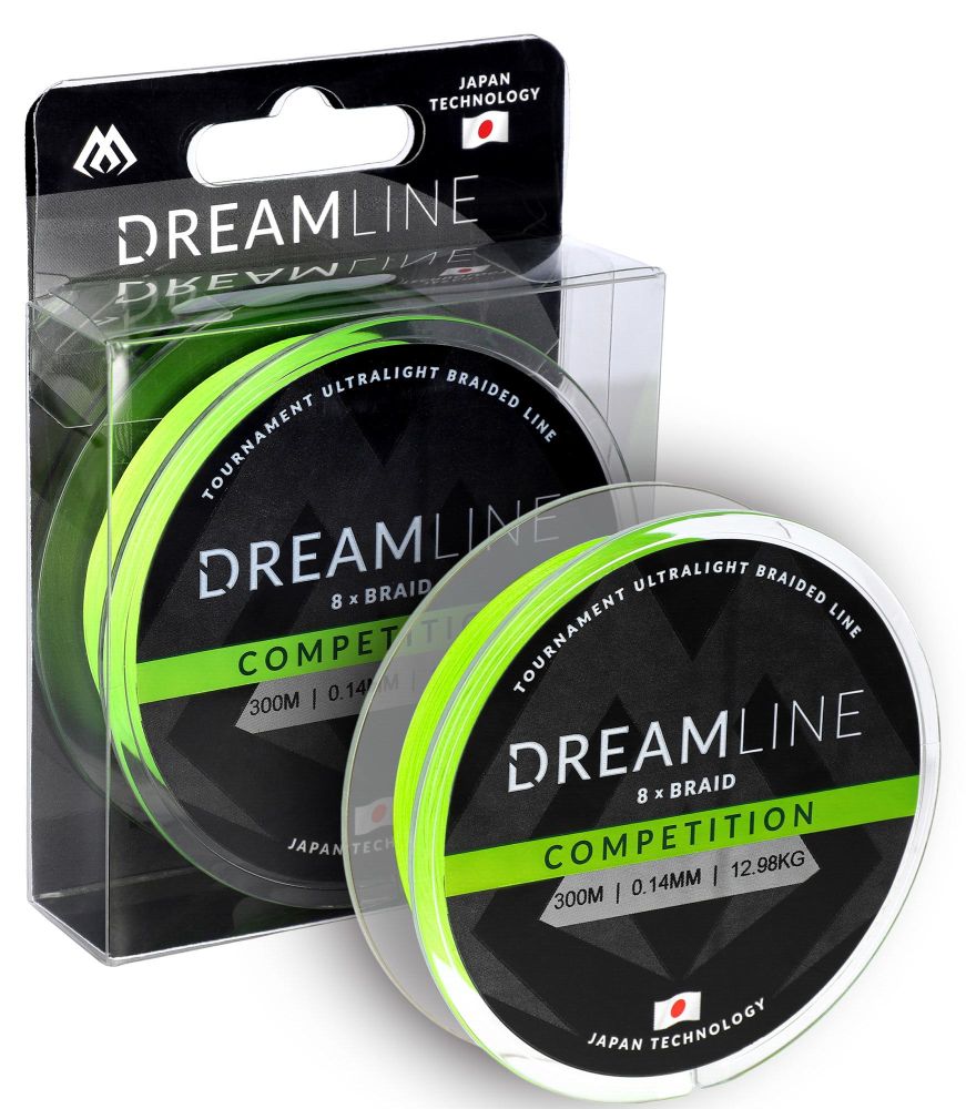 Levně Mikado pletená šňůra dream line competition fluo zelená 300 m - 0,16 mm 15,54 kg