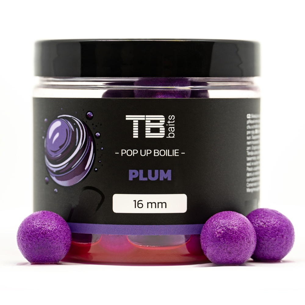 Tb baits plovoucí boilie pop-up plum + nhdc 65 g-12 mm
