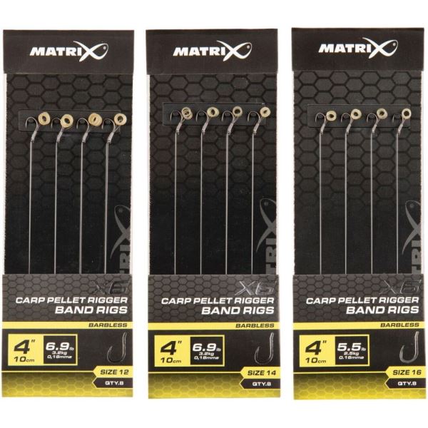 Matrix Návazec X6 Carp Pellet Rigger Band Rigs 10 cm