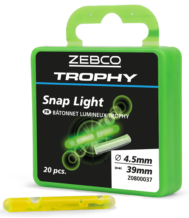 Zebco chemické světlo trophy snap light pack 20 ks 4,5x39 mm