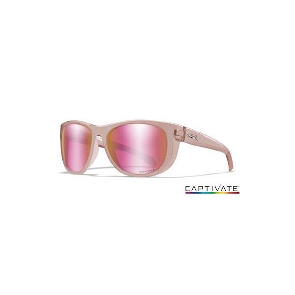 Wiley X Polarizační Brýle Weekender Captivate Polarized Rose Gold Mirror Smoke Green Crystal Blush