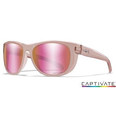 Wiley x polarizační brýle weekender captivate polarized rose gold mirror smoke green crystal blush