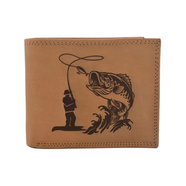 Mercucio Peněženka Natural Vzor 57 Rybář A Candát