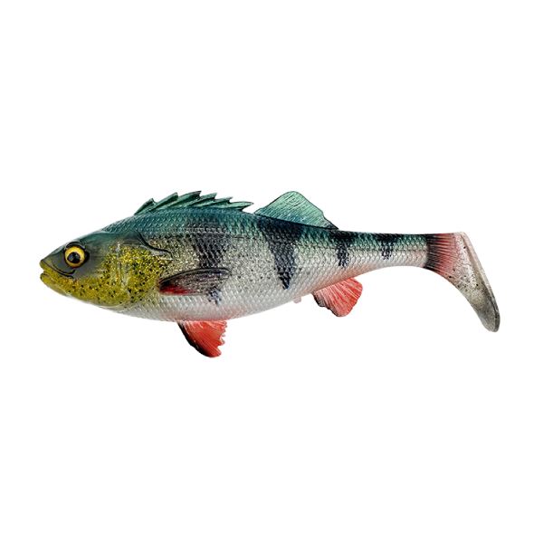 Savage Gear Gumová Nástraha 4D Perch Shad Green Silver - 12,5 cm 20 g