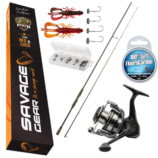 Savage Gear Set Prutu Perch Academy Kit 1 Team Ned Cheb 2,21 m 5-18 g