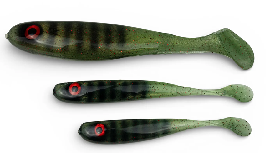Levně Yaccuza gumová nástraha hand made killer airbrush dark green stripes - 15 cm 38 g 1 ks