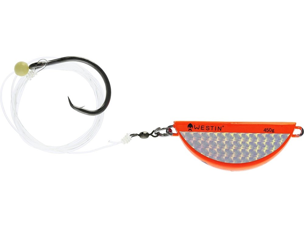Westin Návazec Halibut Anti Twist Rig Circle Hook Orange Flash