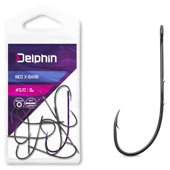Delphin háčky na čeburašku b! neo x-barb 8 ks - 3/0