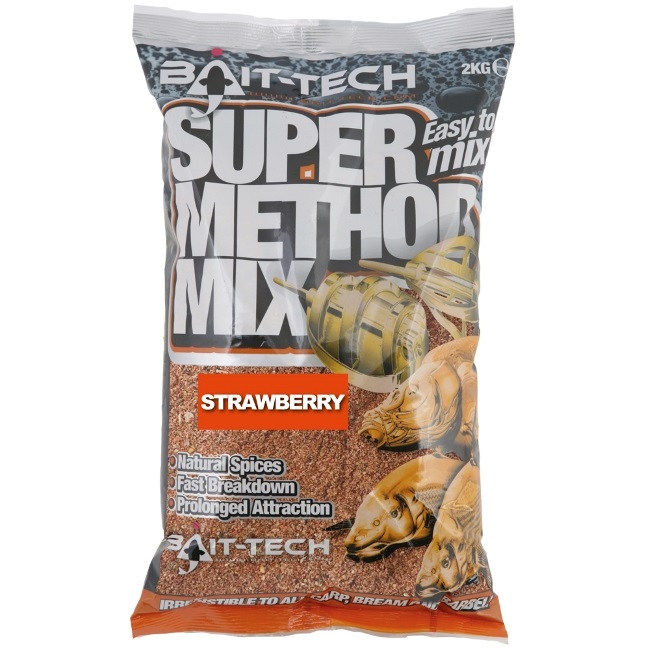 Bait-tech krmítková směs super method mix 2 kg strawberry