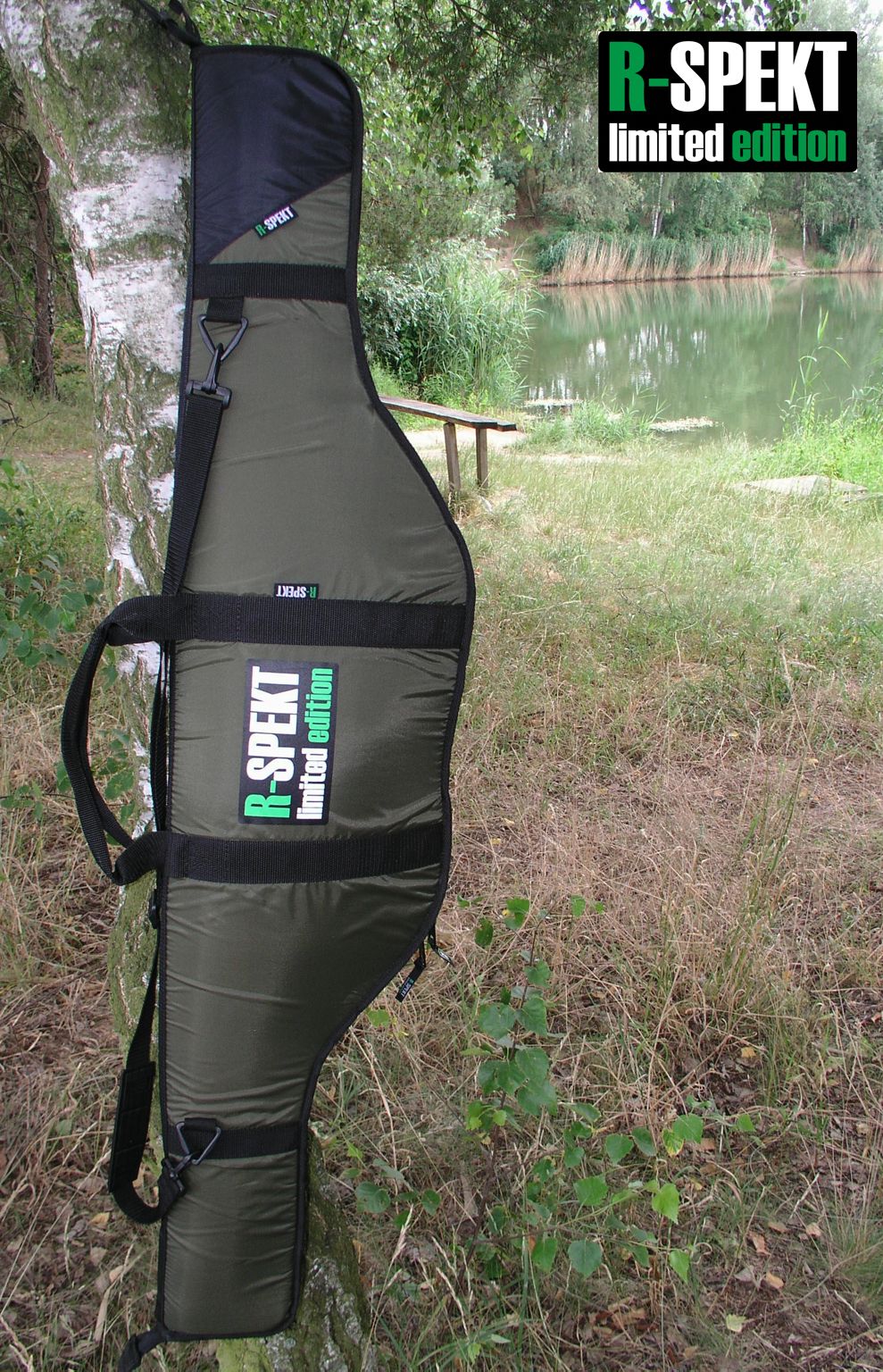 R-spekt single polstrované khaki pouzdro na prut-160 cm 10 ft