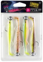 Fox Rage Gumová Nástraha Slick Shad 4 Mixed UV Color Pack Loaded