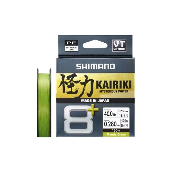 Shimano Splétaná Šňůra Line Kairiki 8+ Mantis Green 150 m