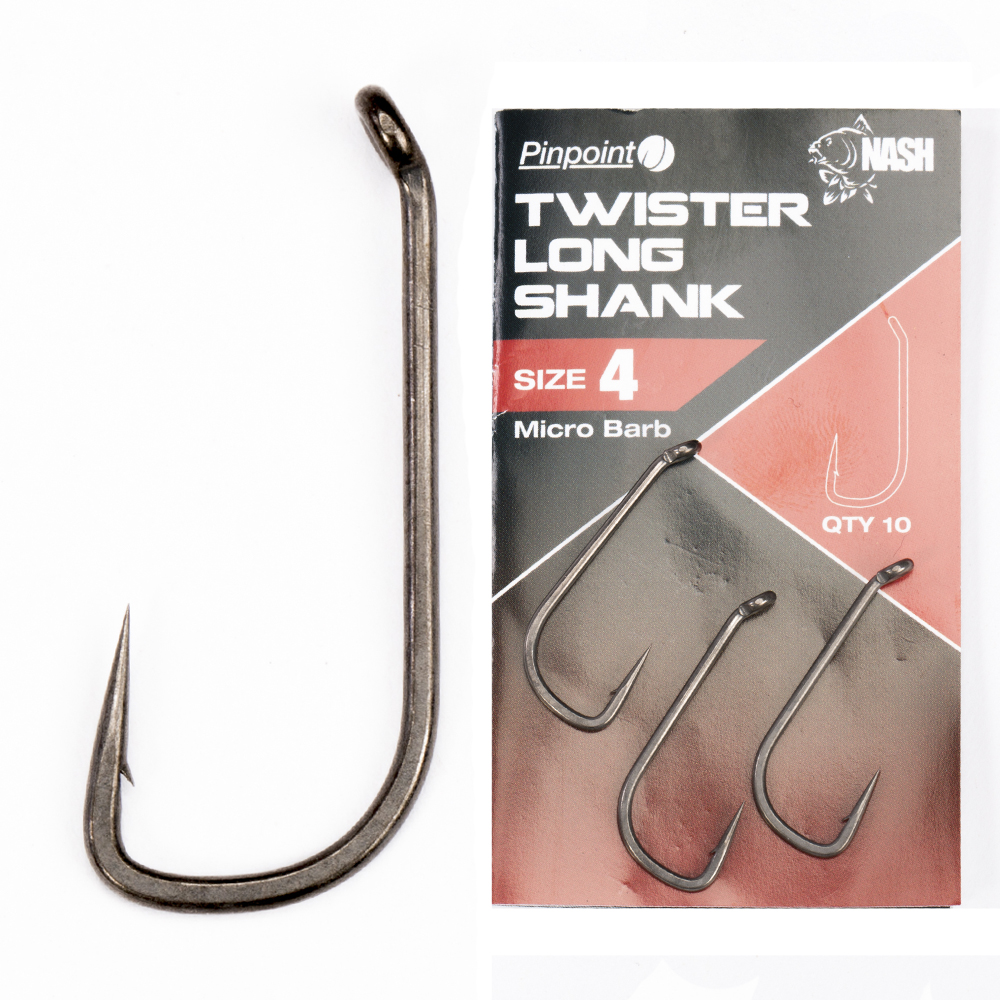 Levně Nash háčky twister long shank micro barbed 10 ks-velikost 7
