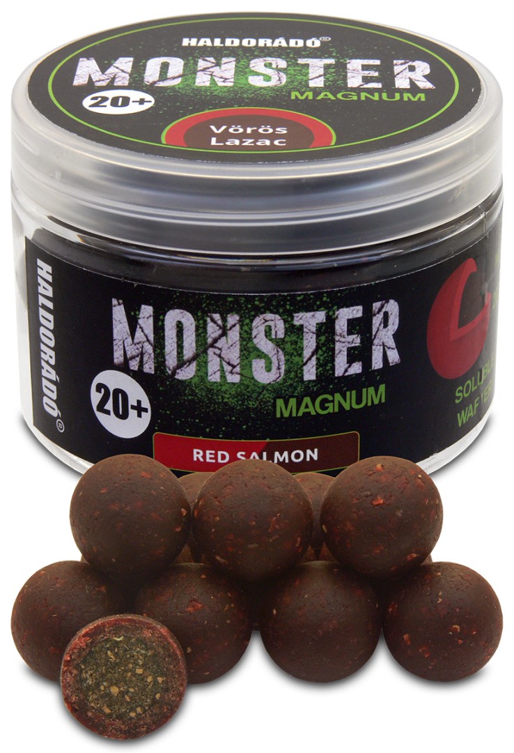 Haldorádó plovoucí boilie pop-up boilies monster magnum 80 g 20 mm - červený losos