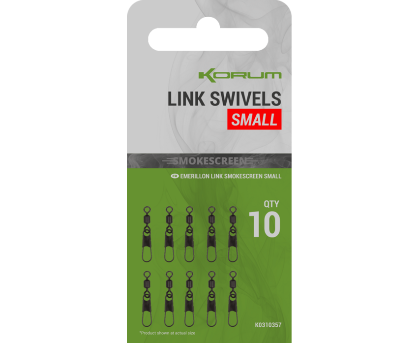 Korum karabinka smokescreen link swivels 10 ks - large