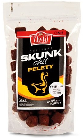 Levně Chytil chytací pelety s dírkou 250 g - příchuť skunk - průměr 14 mm