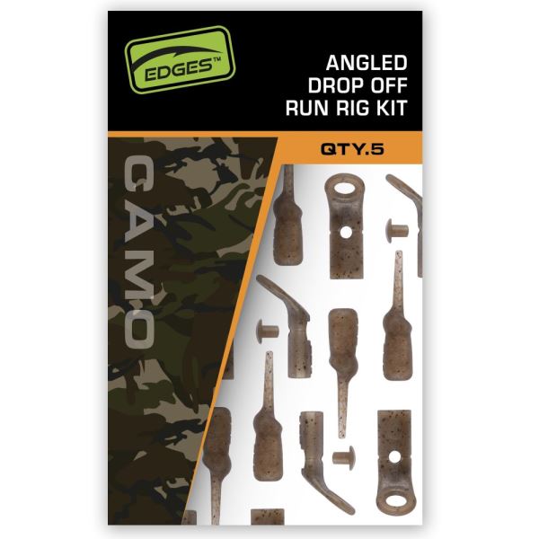 Fox Závěsky Edges Camo Angled Drop Off Run Rig Kit 5 ks