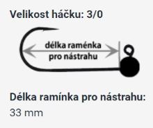 RedBass Jigová Hlavička Sickle 5 ks 3/0 (2)