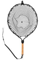 Fencl Muškařský Podběrák King XL Natur Se Silikonovou Sítí Magnetický Držák a Pojistné Lanko 47x57 cm (1)