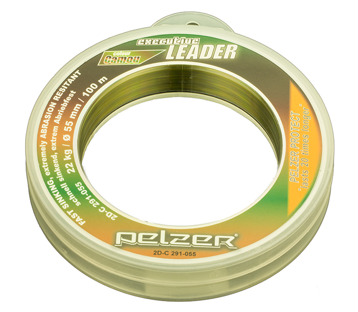 Levně Pelzer šokový vlasec shock leader 100 m-průměr 0,55 mm / nosnost 22 kg / barva camo