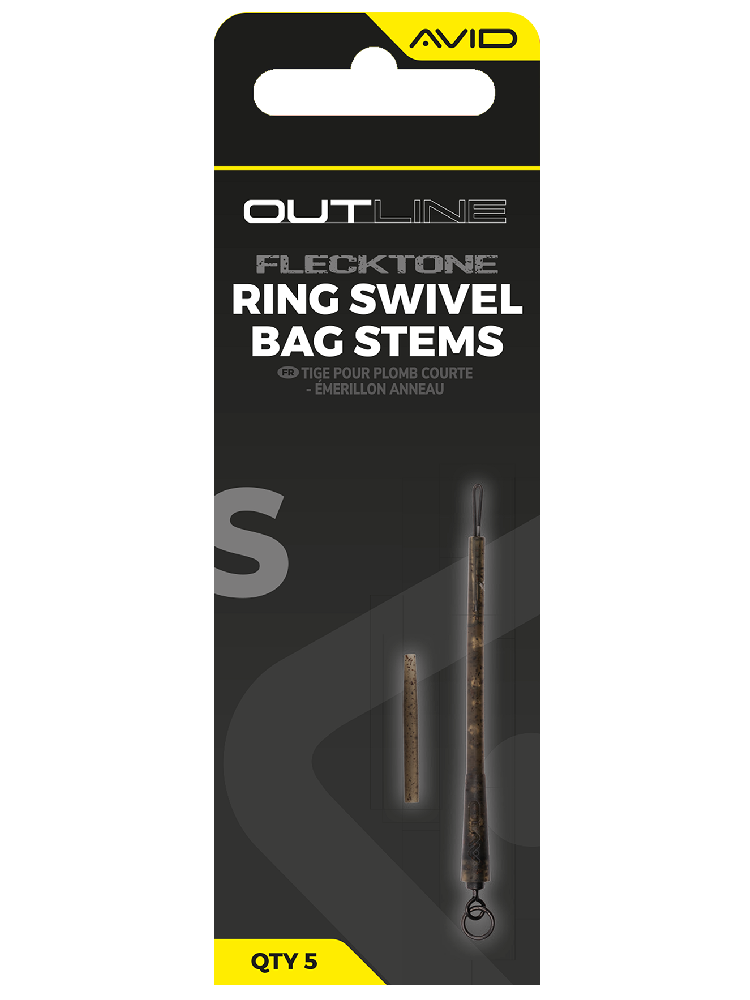 Levně Avid carp montáž outline flecktone ring swivel bag stems - short