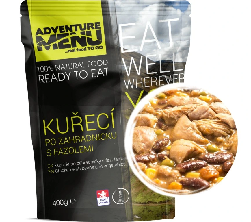 Levně Adventure menu kuřecí po zahradnicku s fazolemi