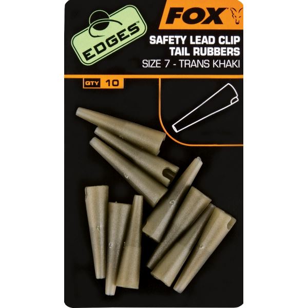 Fox edges Lead Clips Tail Rubbers khaki na závěsku č.7