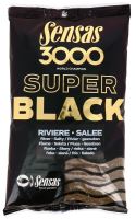 Sensas krmítková směs 3000 Dark Salty (Černé - slané) 1 kg-Riviere
