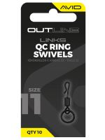 Avid Carp Obratlík s Kroužkem Outline QC Ring Swivel - Velikosti 11