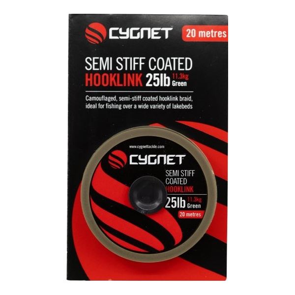 Cygnet Návazcová Šňůra Semi Stiff Coated Hooklink 20 m