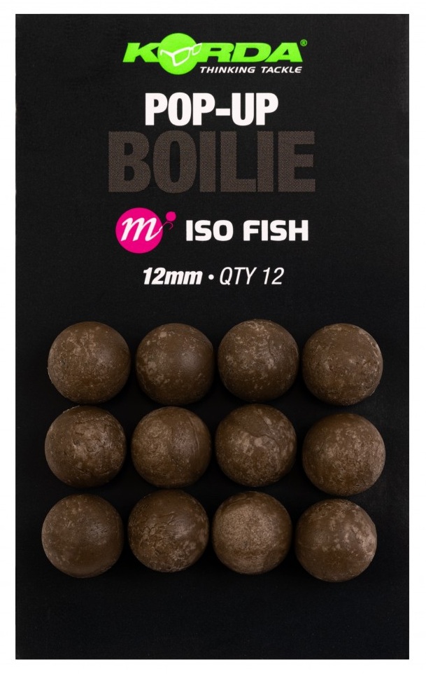 Korda umělé boilie pop up boilie iso fish - 12 mm 12 ks
