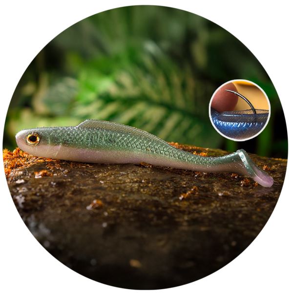 RedBass Gumová Nástraha Ripper Kicker Ghost Natur -XX 155 mm 23 g