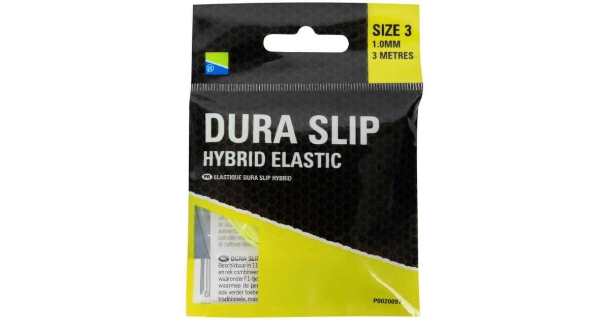 Elastico Ibrido Preston Dura Slip Hybrid 3mm, Pre-olio, Colore Verde, Per Pesca F1 E Carpe