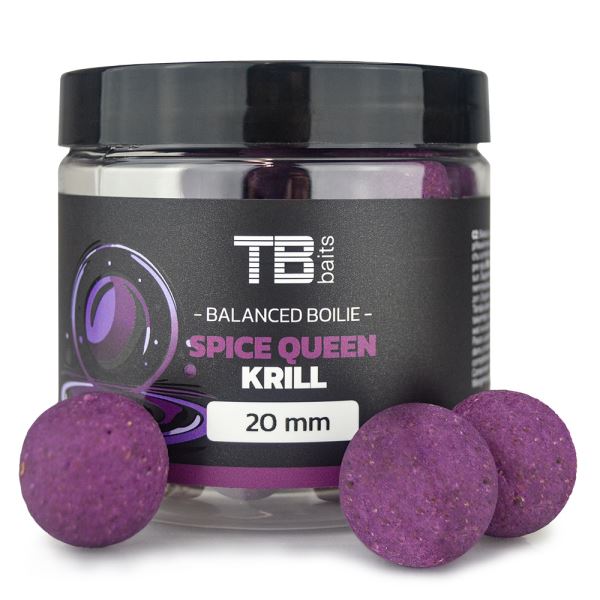 TB Baits Vyvážené Boilie Balanced + Atraktor Spice Queen Krill 100 g