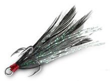 Delphin Trojháček Bird Hook Triple Černá Pírka 3 ks